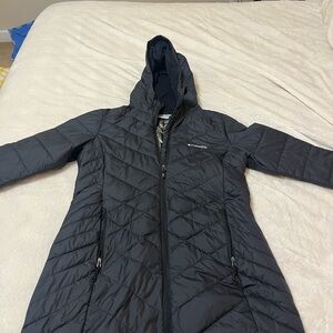 Columbia Women's Black  Hooded Long Coat